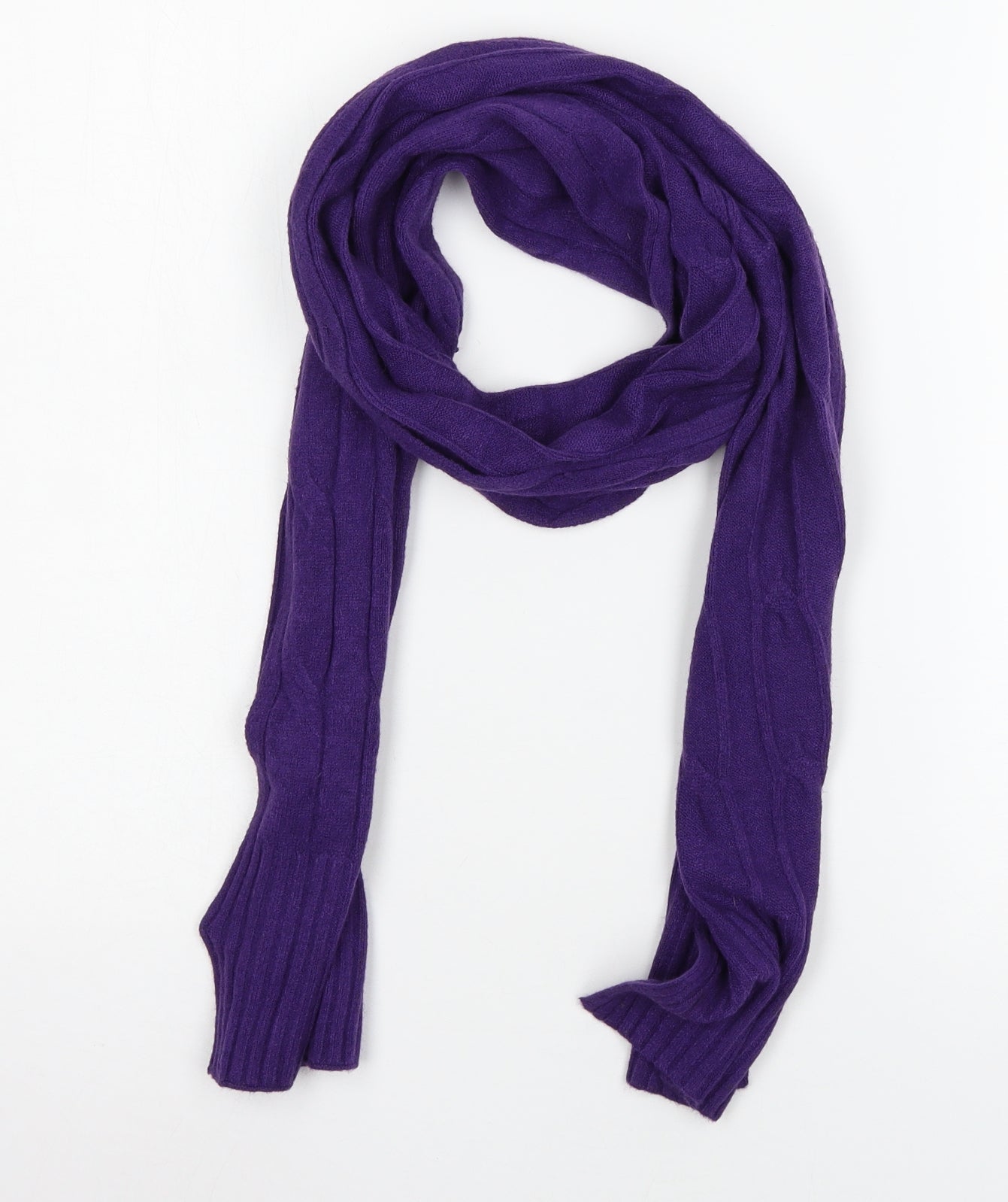 Preworn Womens Purple  Knit  Scarf