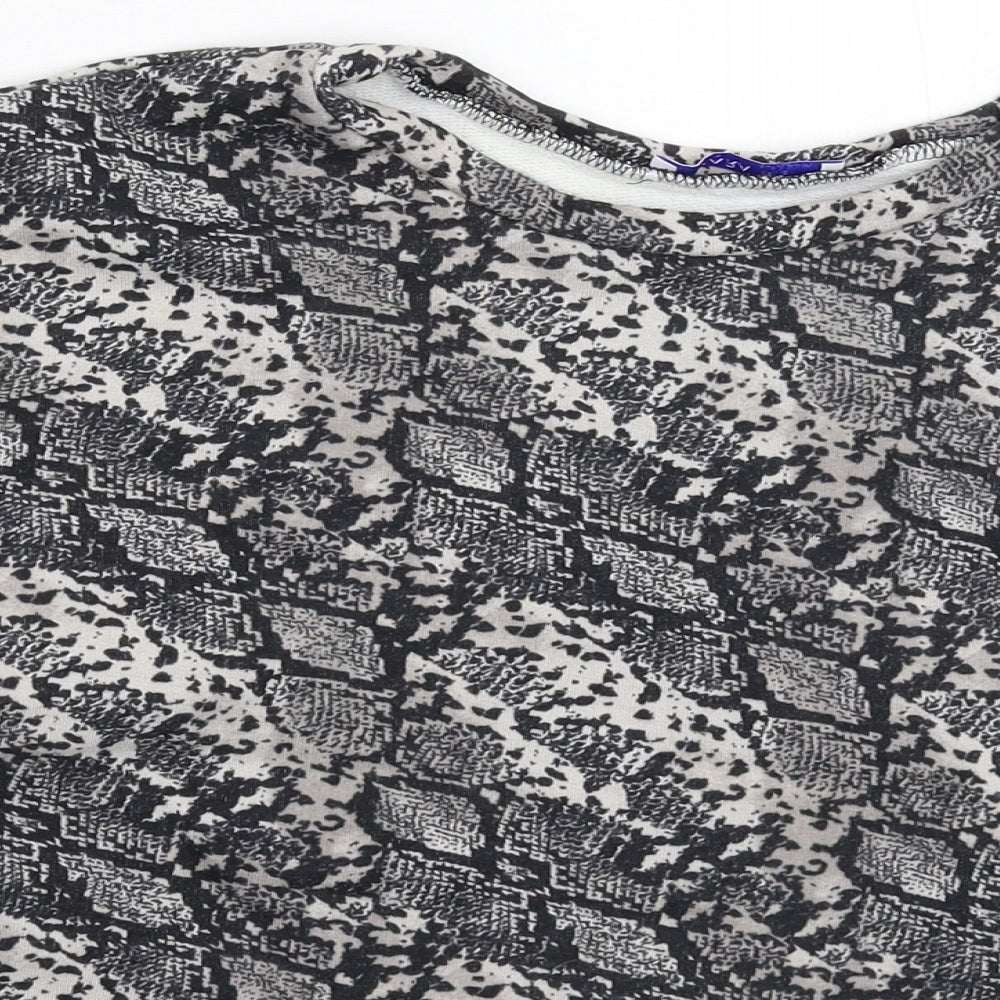 Zara Womens Multicoloured Animal Print  Pullover Sweatshirt Size M