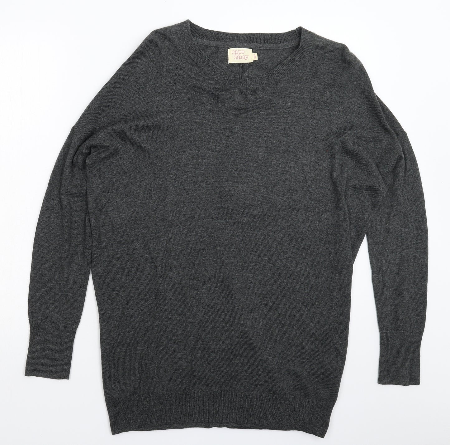 Cape Daisy Womens Grey  Knit Pullover Jumper Size 12  - Oversized
