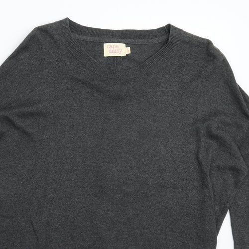 Cape Daisy Womens Grey  Knit Pullover Jumper Size 12  - Oversized