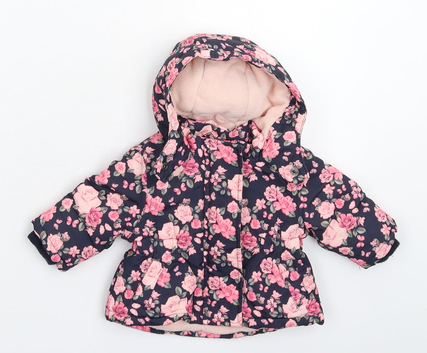 Primark Girls Blue Floral  Jacket  Size 0-3 Months