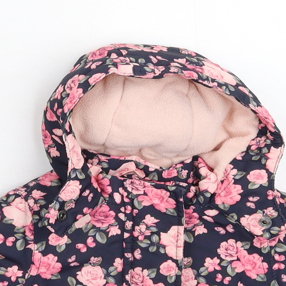 Primark Girls Blue Floral  Jacket  Size 0-3 Months