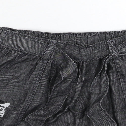 NEXT Girls Grey  Denim Flare Skirt Size 2-3 Years