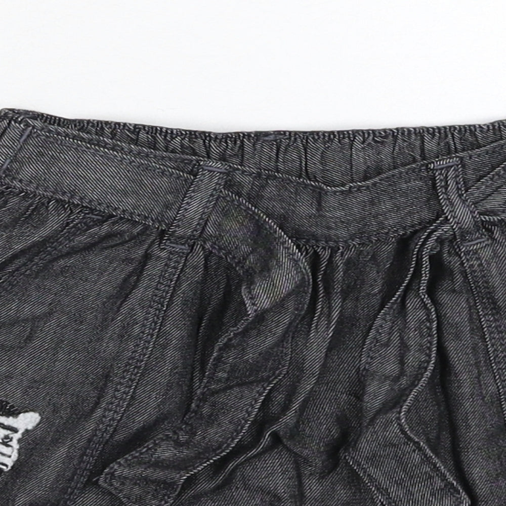 NEXT Girls Grey  Denim Flare Skirt Size 2-3 Years