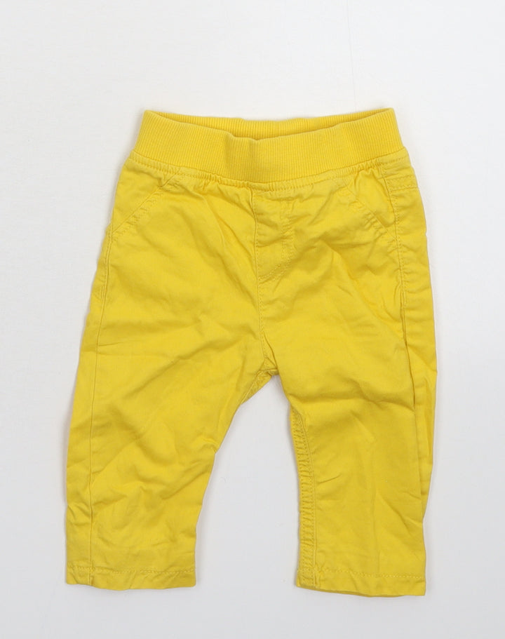 Marks and Spencer Baby Yellow   Capri Trousers Size 6-9 Months
