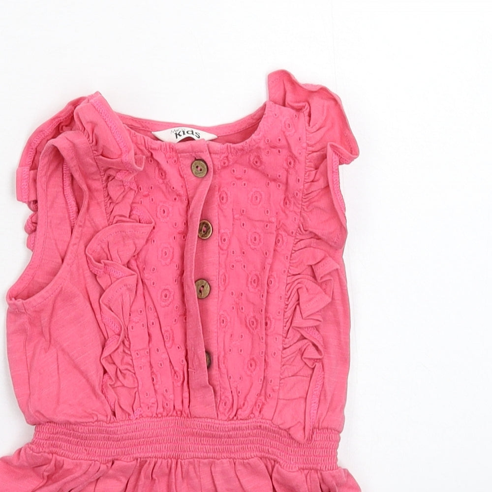 M&Co Girls Pink   Unitard One-Piece Size 12-18 Months