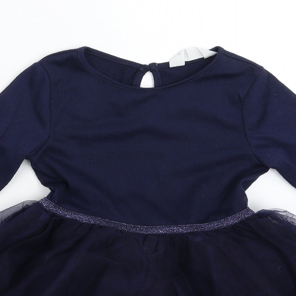 H&M Girls Blue   Tutu Dress  Size 5-6 Years
