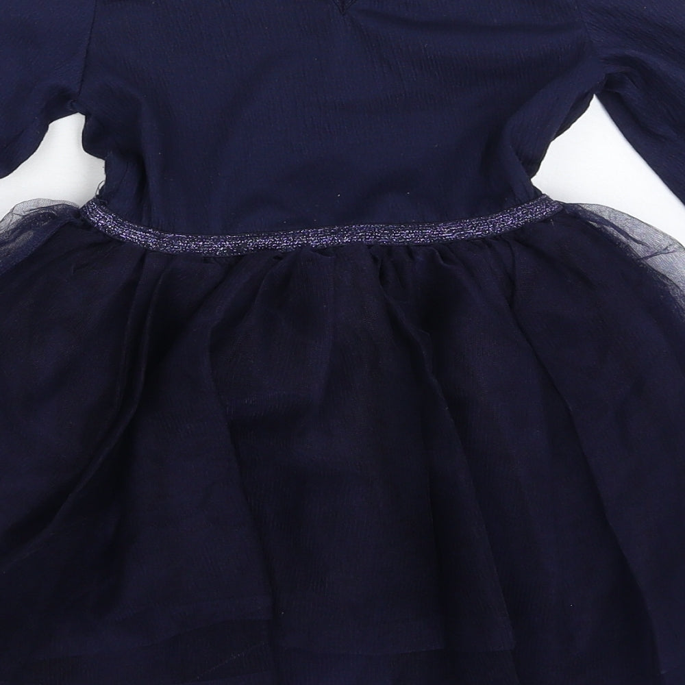 H&M Girls Blue   Tutu Dress  Size 5-6 Years