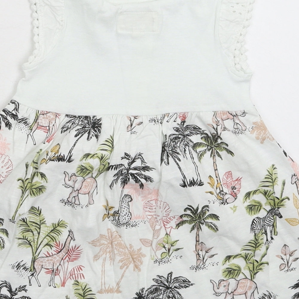 MANTARAY PRODUCTS Girls White   Fit & Flare  Size 12-18 Months