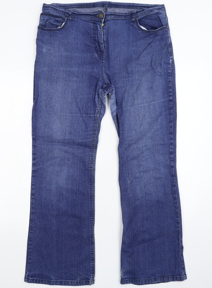 Marks and Spencer Womens Blue Denim Bootcut Jeans Size 36 in L28 in