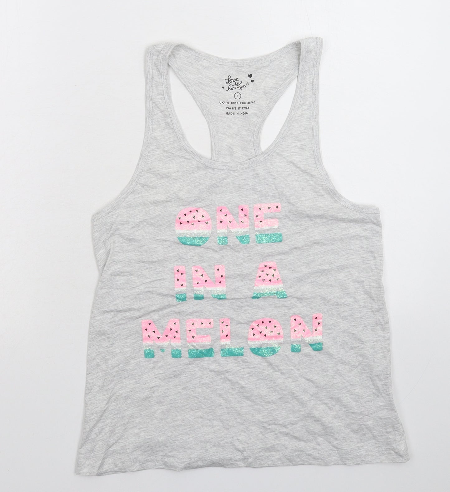 Primark Womens Grey   Basic Tank Size 12