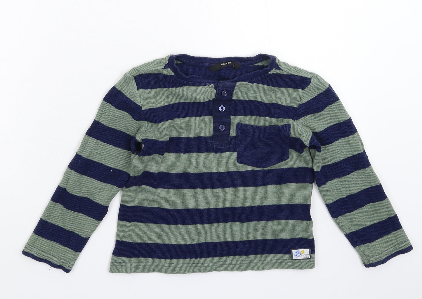 George Boys Multicoloured Striped  Pullover Jumper Size 4-5 Years