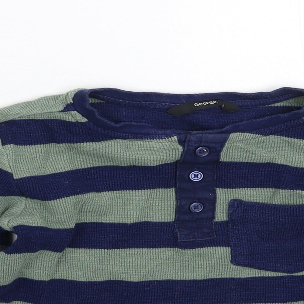 George Boys Multicoloured Striped  Pullover Jumper Size 4-5 Years