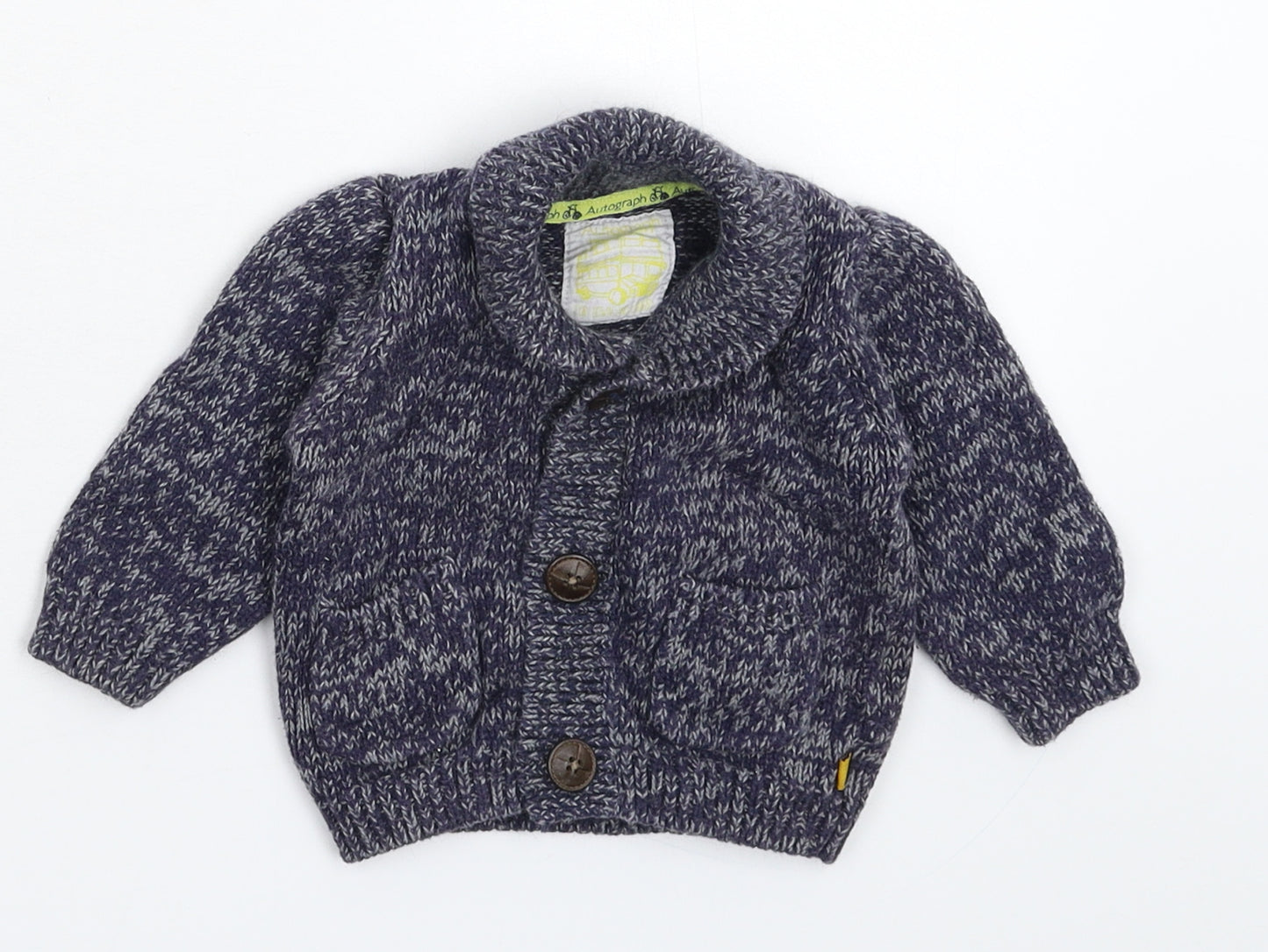 Marks and Spencer Baby Blue  Knit Cardigan Jumper Size 6-9 Months