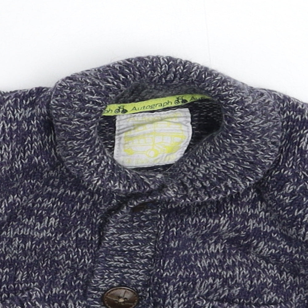 Marks and Spencer Baby Blue  Knit Cardigan Jumper Size 6-9 Months