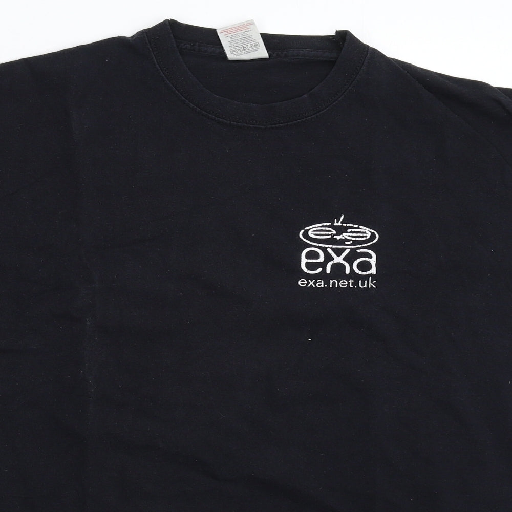 Fruit of the Loom Mens Black    T-Shirt Size 2XL