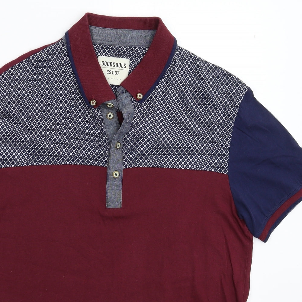 Goodsouls Mens Multicoloured    Polo Size M