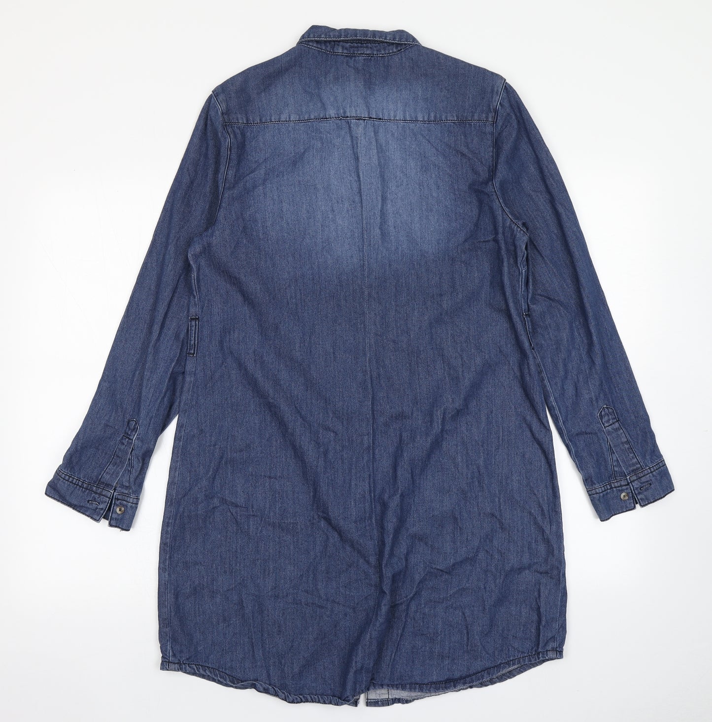 A&C Womens Blue  Denim Shirt Dress  Size L