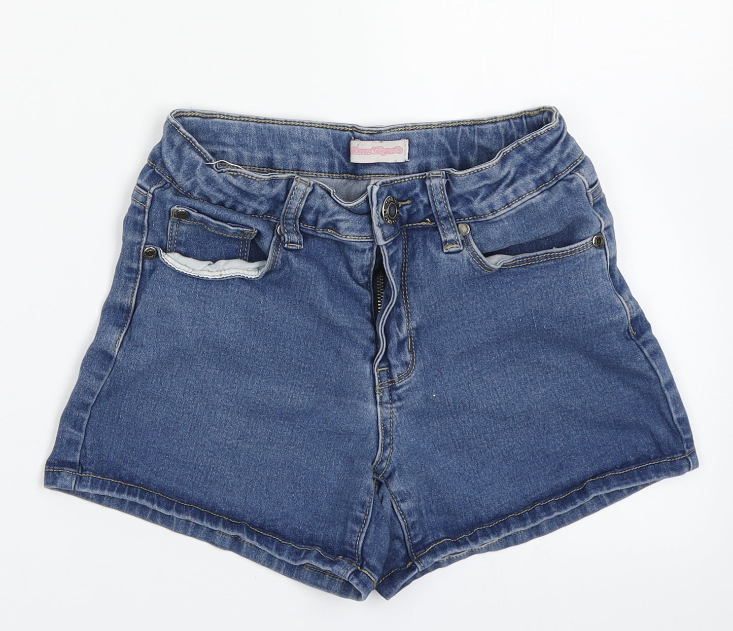 Board Angels Girls Blue  Denim Mom Shorts Size 9-10 Years