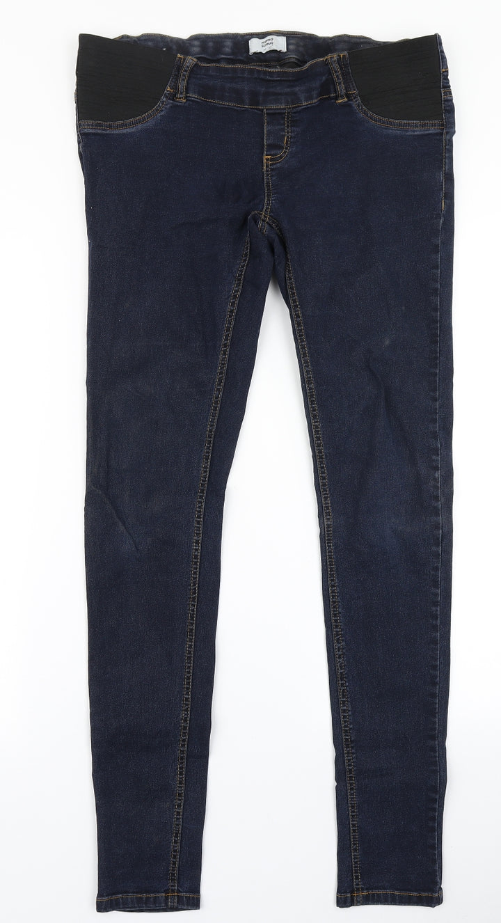 Mama-licious Womens Blue Denim Skinny Jeans Size 32 in L29 in