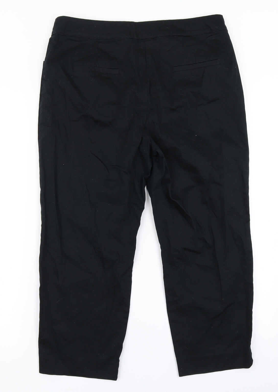 TU Womens Black   Pedal Pusher Trousers Size 14 L20 in