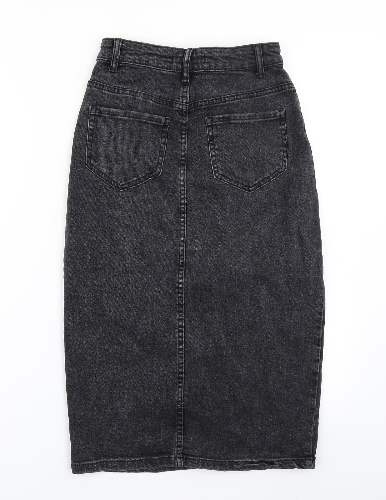 Denim Co Womens Black  Denim Straight & Pencil Skirt Size 4