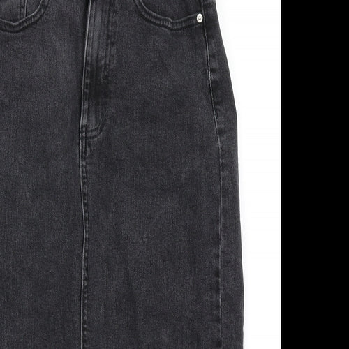 Denim Co Womens Black  Denim Straight & Pencil Skirt Size 4
