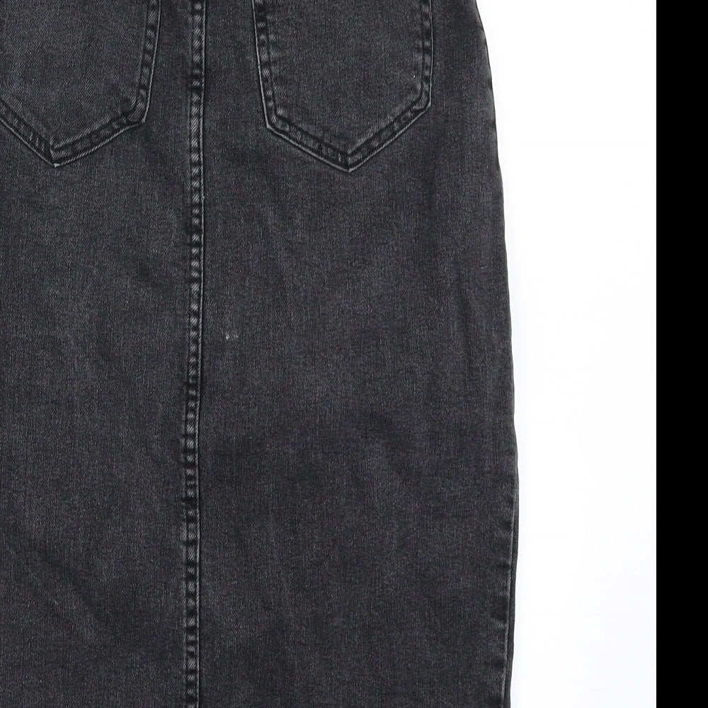 Denim Co Womens Black  Denim Straight & Pencil Skirt Size 4