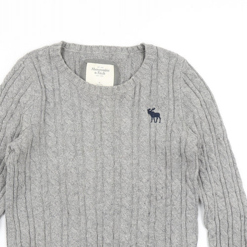 Abercrombie & Fitch Womens Grey  Knit Pullover Jumper Size M