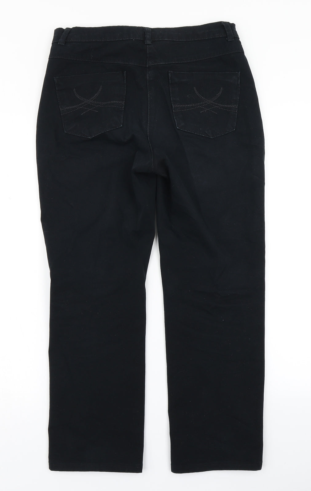 M&S Collection Womens Blue   Chino Trousers Size 10 L24 in