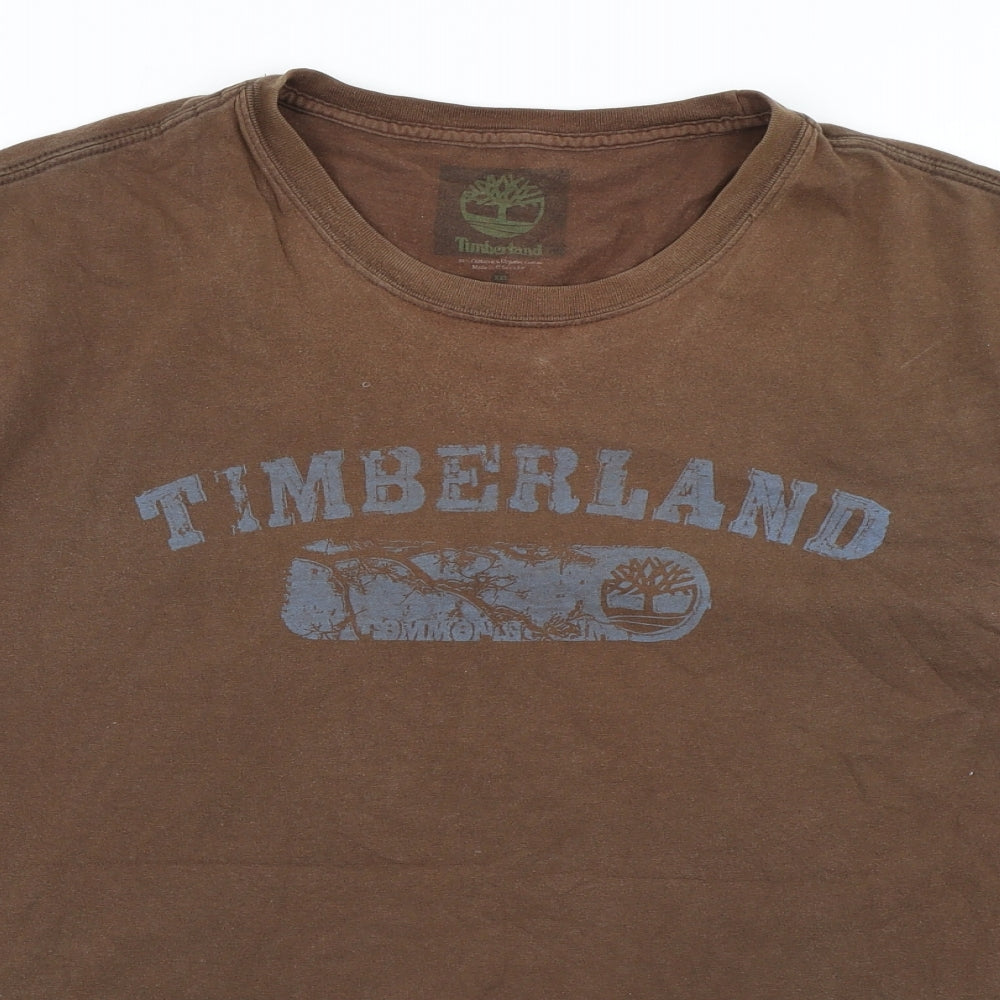Timberland Mens Brown    T-Shirt Size 2XL