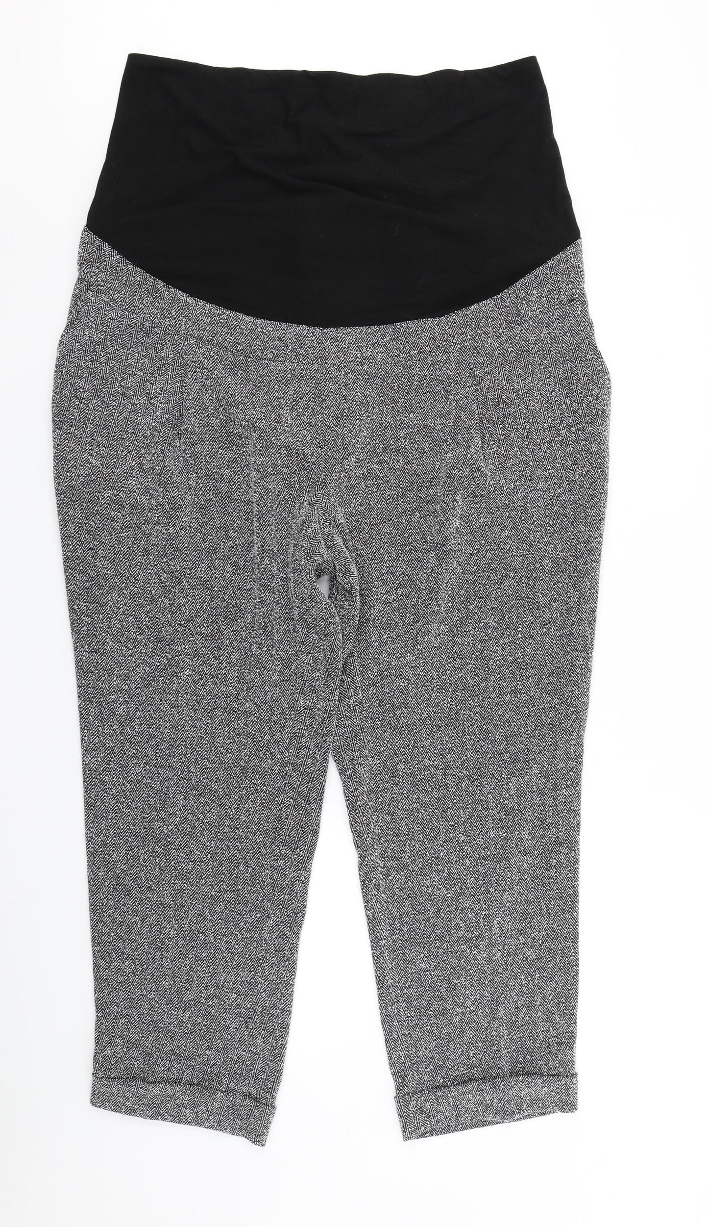 NEXT Womens Grey Herringbone  Dress Pants Trousers Size 18 L24 in