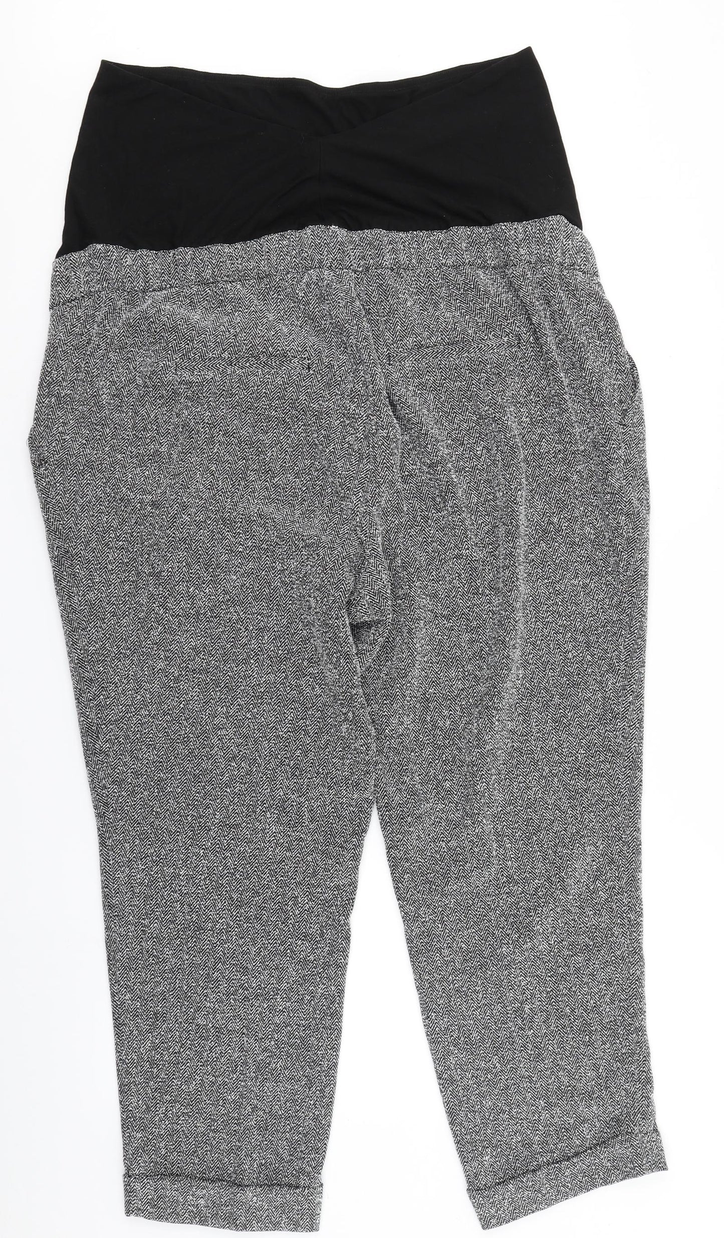 NEXT Womens Grey Herringbone  Dress Pants Trousers Size 18 L24 in