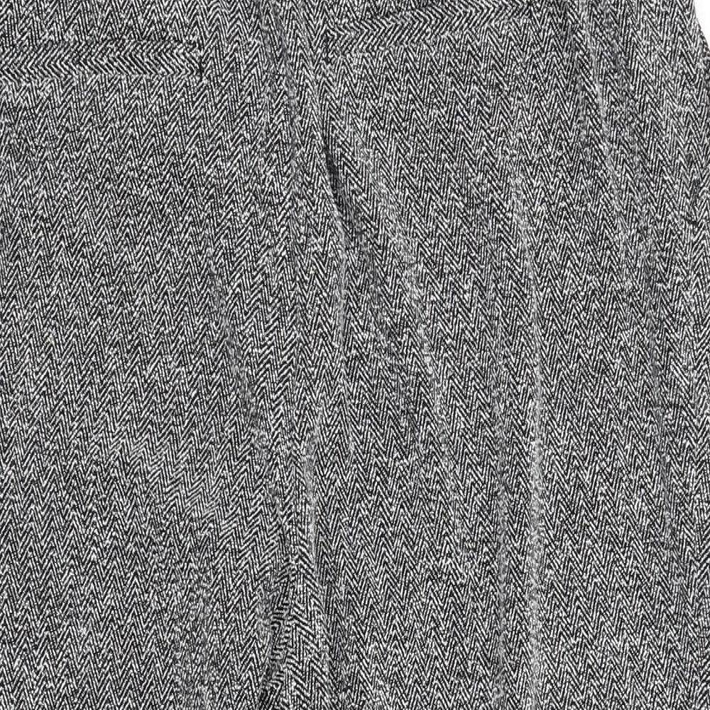NEXT Womens Grey Herringbone  Dress Pants Trousers Size 18 L24 in