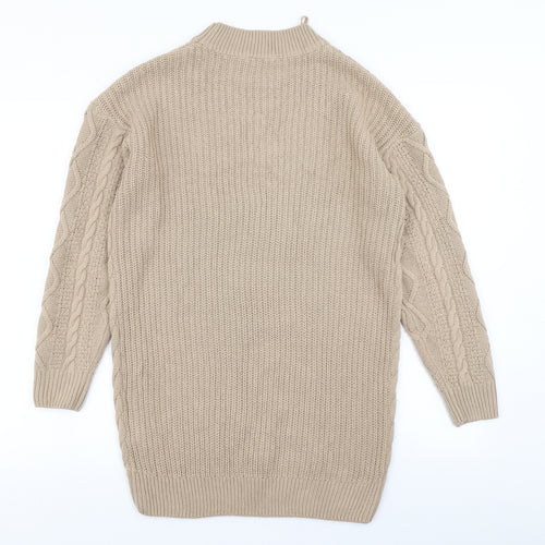 Pep & Co Womens Brown  Knit Jumper Dress  Size S