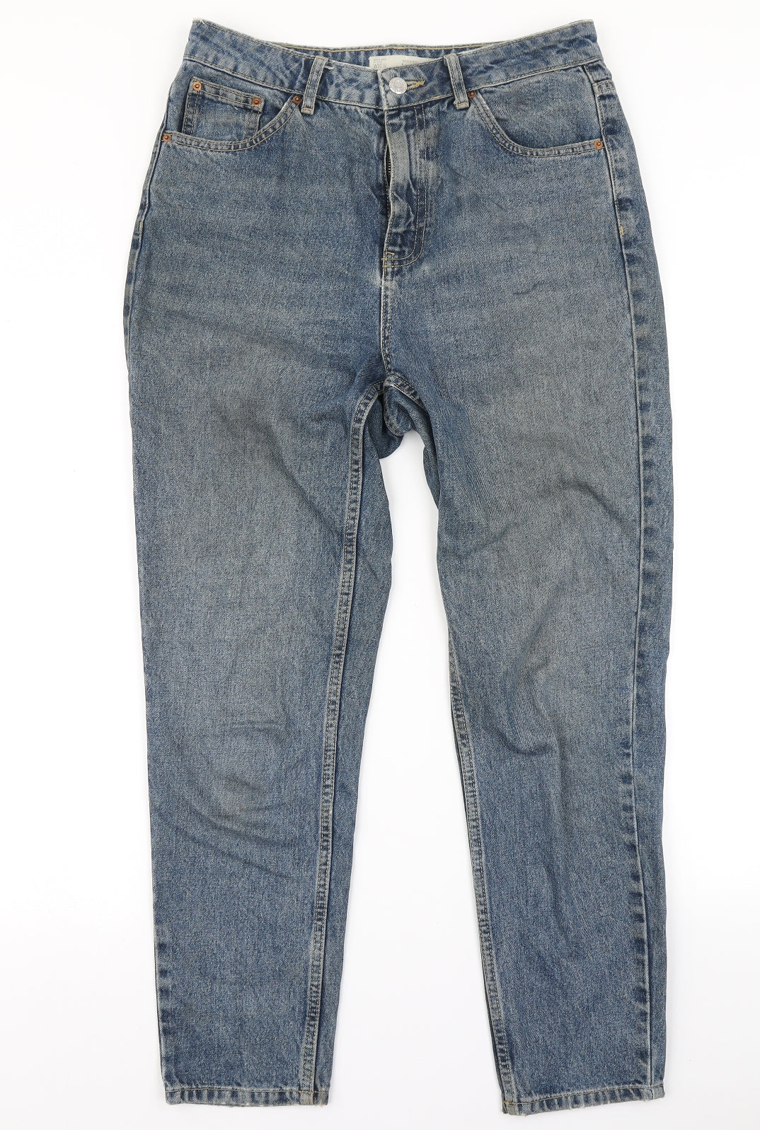 Topshop Womens Blue  Denim Mom Jeans Size 30 in L30 in