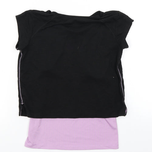 George Girls Black   Basic T-Shirt Size 5-6 Years