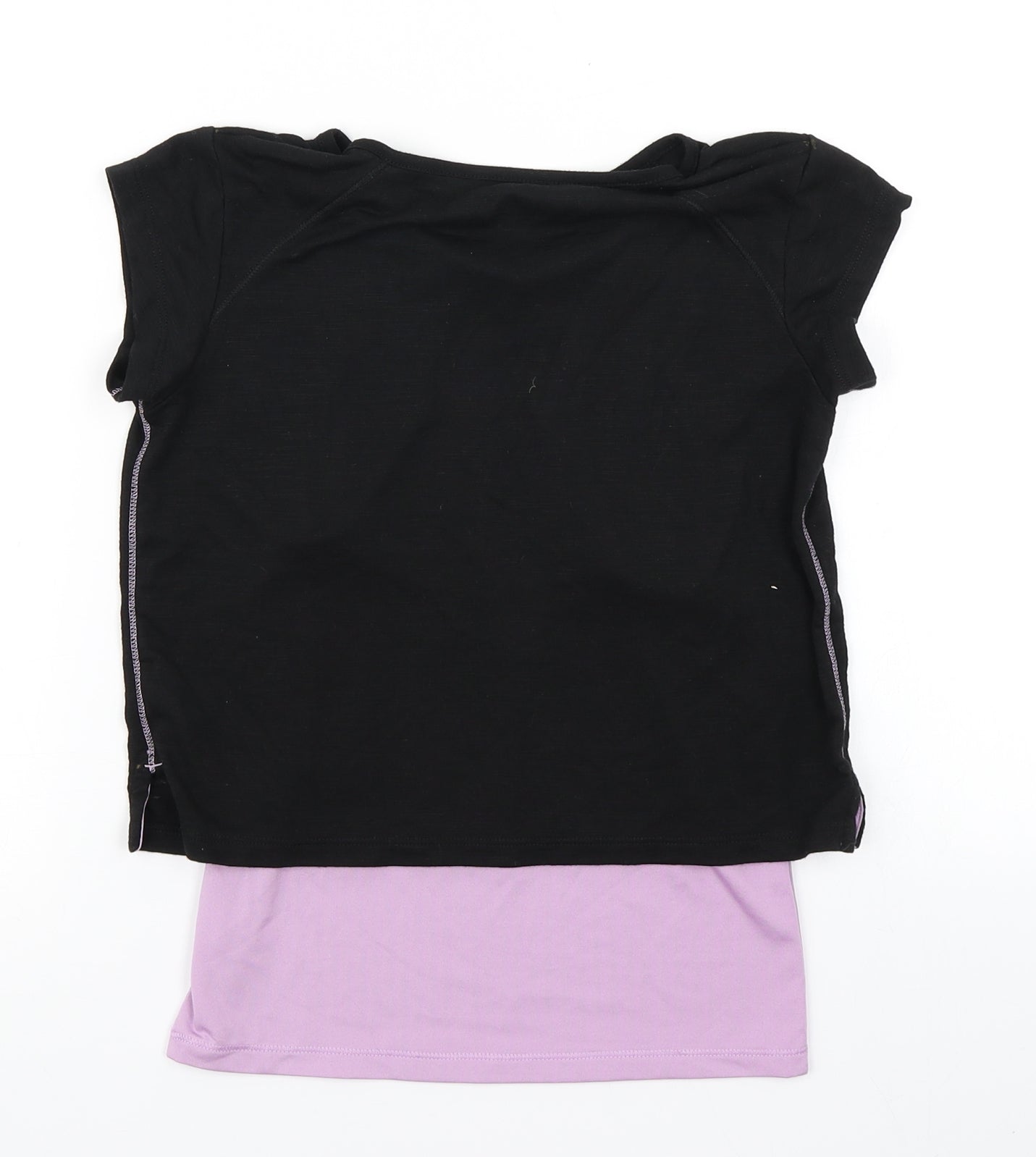 George Girls Black   Basic T-Shirt Size 5-6 Years