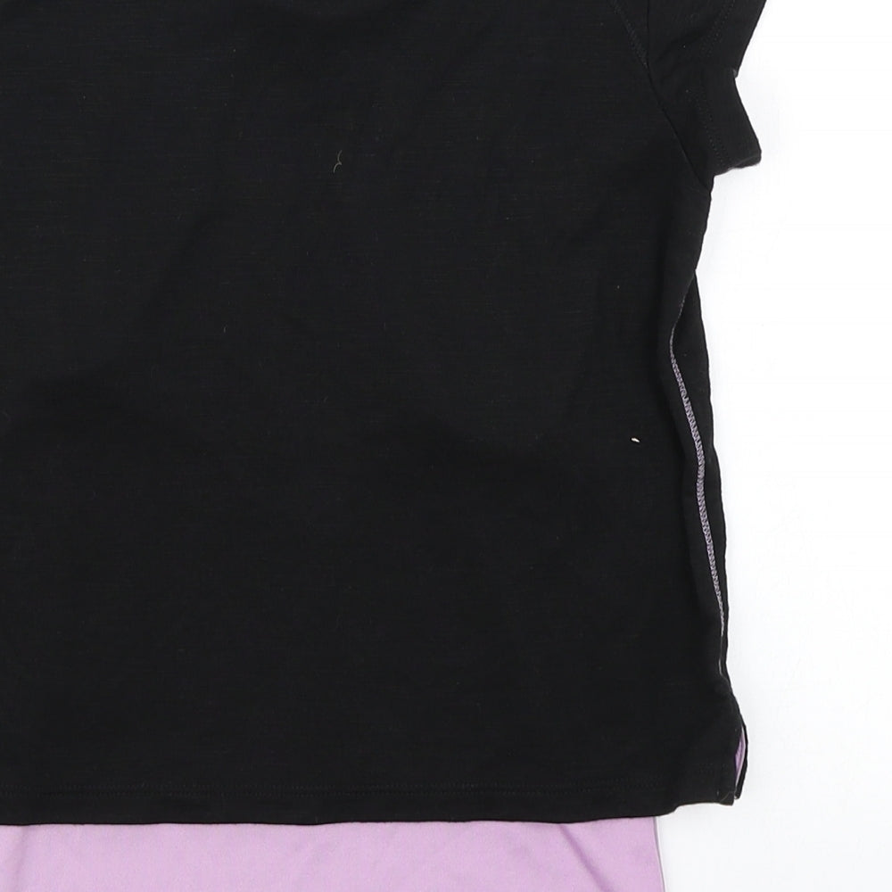 George Girls Black   Basic T-Shirt Size 5-6 Years