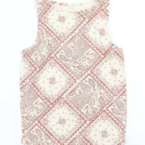 George Girls Brown Paisley  Basic Tank Size 9-10 Years