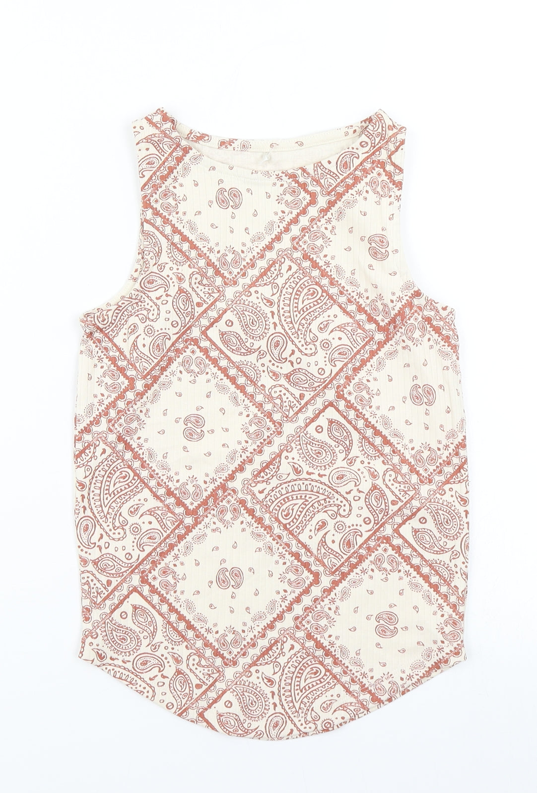 George Girls Brown Paisley  Basic Tank Size 9-10 Years