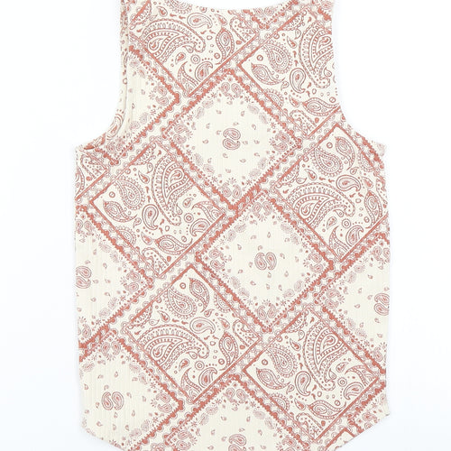 George Girls Brown Paisley  Basic Tank Size 9-10 Years
