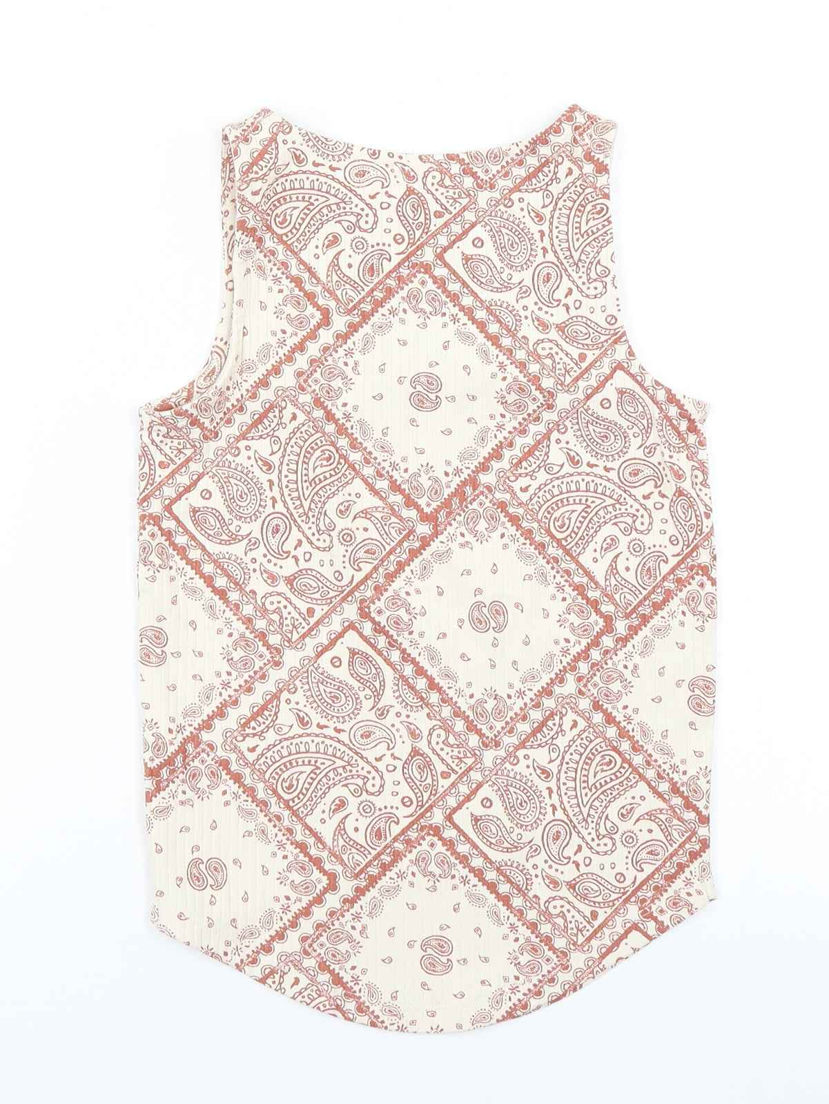 George Girls Brown Paisley  Basic Tank Size 9-10 Years