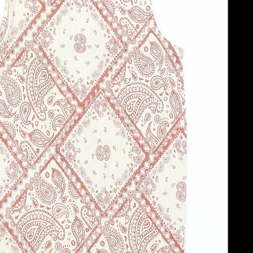 George Girls Brown Paisley  Basic Tank Size 9-10 Years