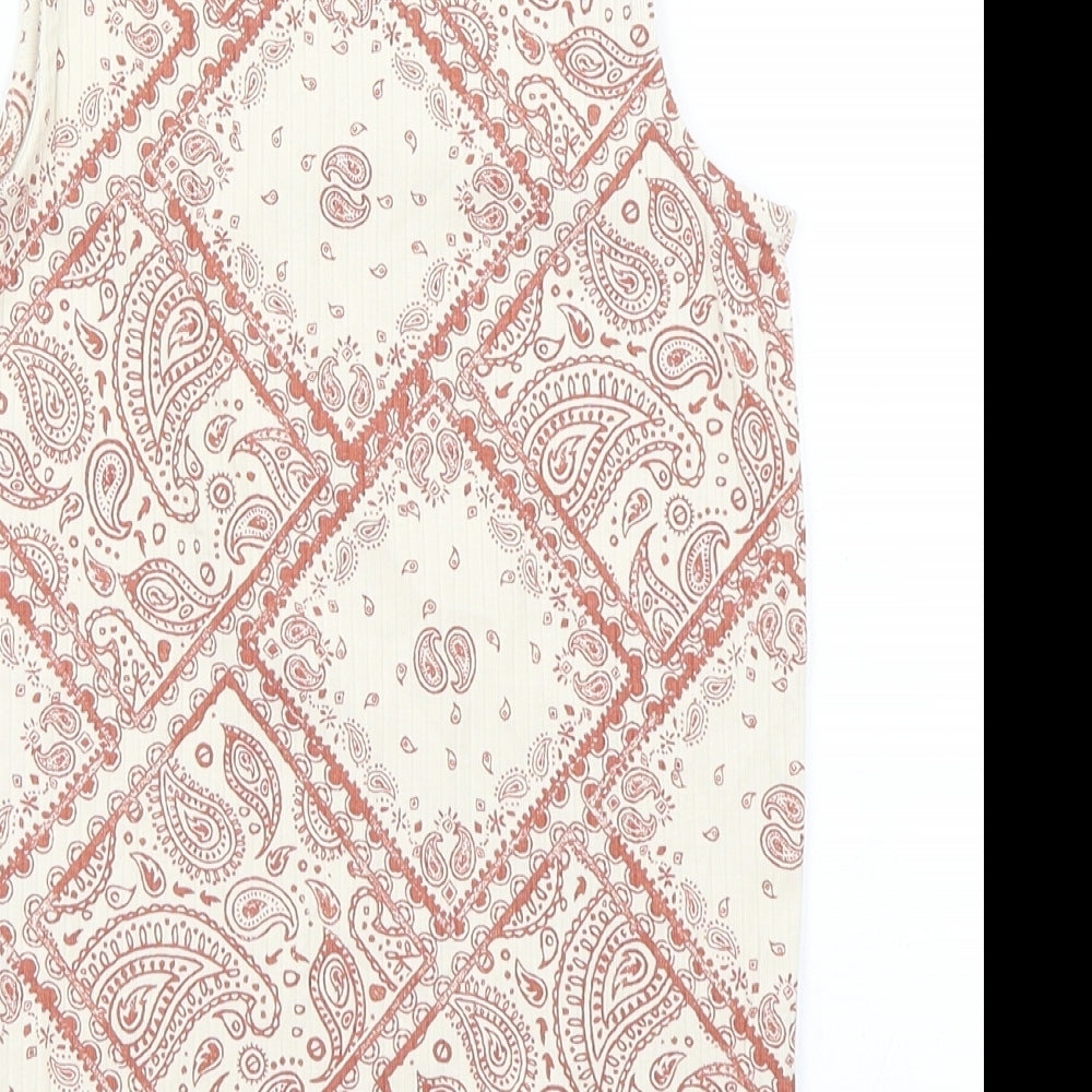 George Girls Brown Paisley  Basic Tank Size 9-10 Years