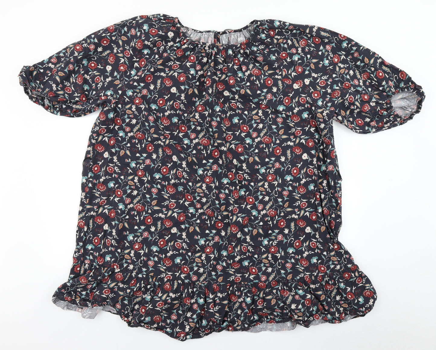 George Womens Blue Floral  Basic Blouse Size 20  - Longline Peplum