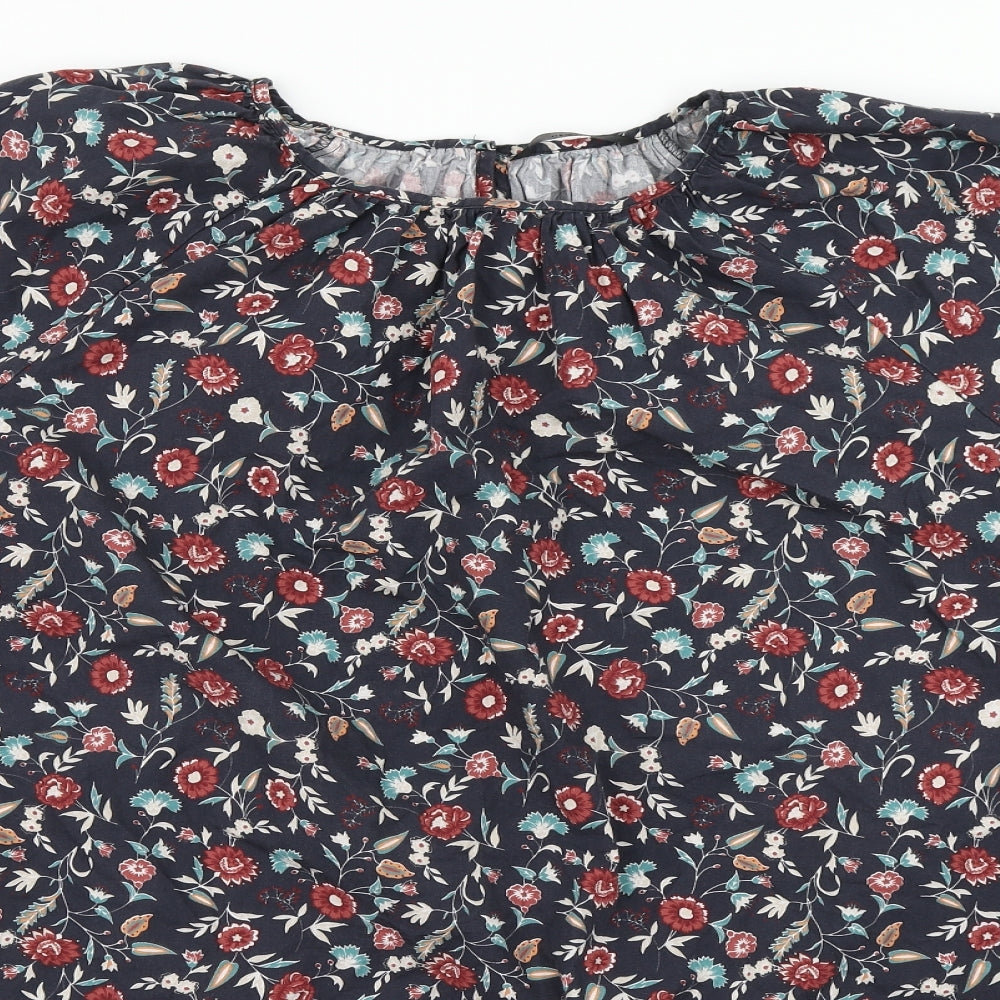 George Womens Blue Floral  Basic Blouse Size 20  - Longline Peplum