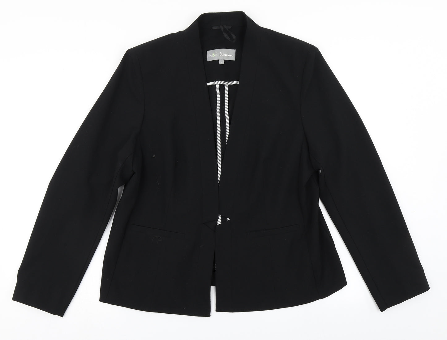 M&S Woman Womens Black   Jacket Blazer Size 16