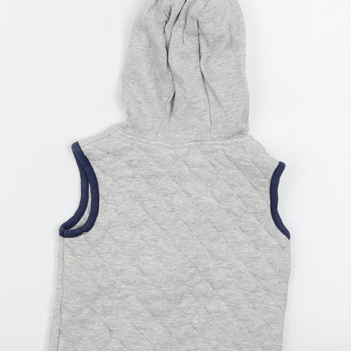 Bluezoo Boys Grey Argyle/Diamond  Gilet Jacket Size 12-18 Months