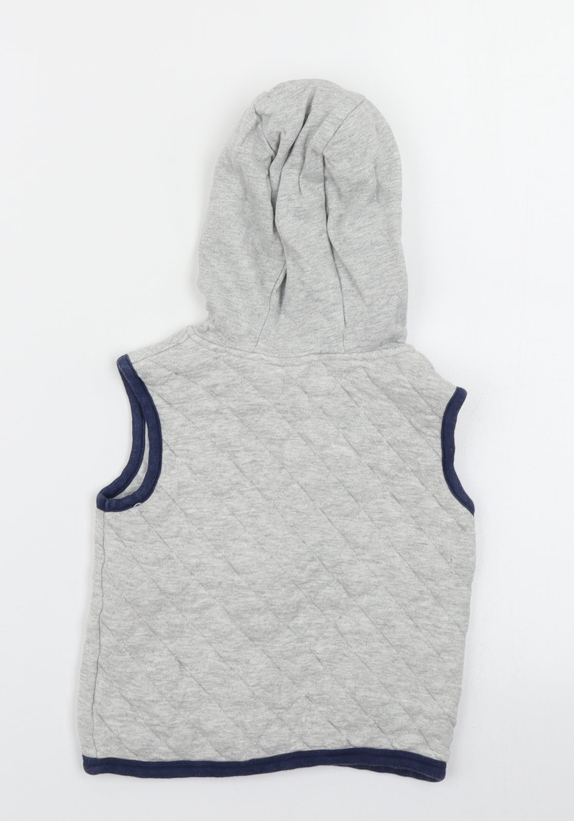 Bluezoo Boys Grey Argyle/Diamond  Gilet Jacket Size 12-18 Months
